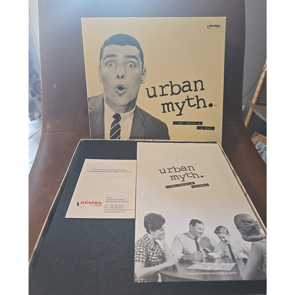 Vintage 2002 Rumba Games Urban Myth The Truth is in Here Board Game - Complete